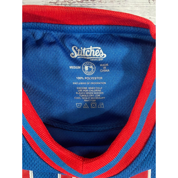 Men's Medium Stitches Chicago Cubs Jersey Tee - Picture 4 of 7